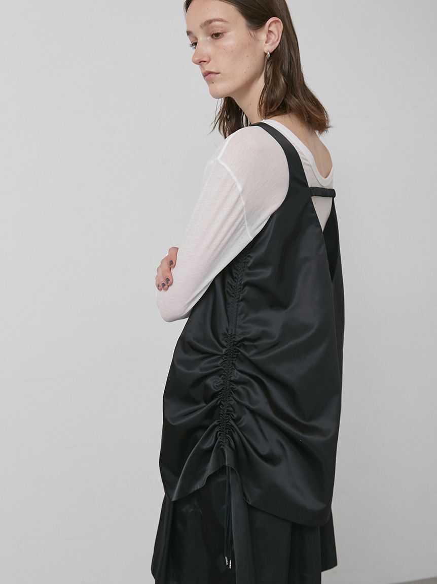 styling/「【セットアップ対応】ナイロンフレアロングトップス」|Tシャツ・カットソー|