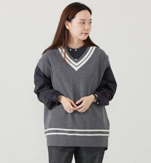 MACKINTOSH PHILOSOPHY「GREY LABEL チルデンニットベスト」|ニット・セーター|グレー