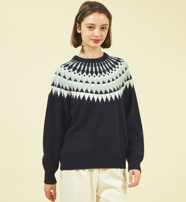 MACKINTOSH PHILOSOPHY「ノルディックニットプルオーバー」|ニット・セーター|ネイビー