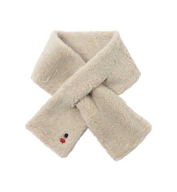 MACKINTOSH PHILOSOPHY「バッキンガムベアワンポイント ボアマフラー」|マフラー|ベージュ