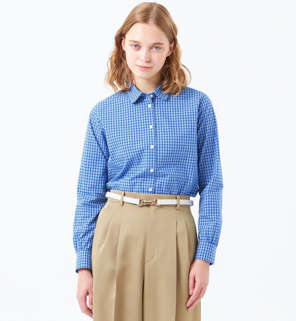 MACKINTOSH PHILOSOPHY「ラウンドカラーベーシックシャツ」|シャツ・ブラウス|ブルー