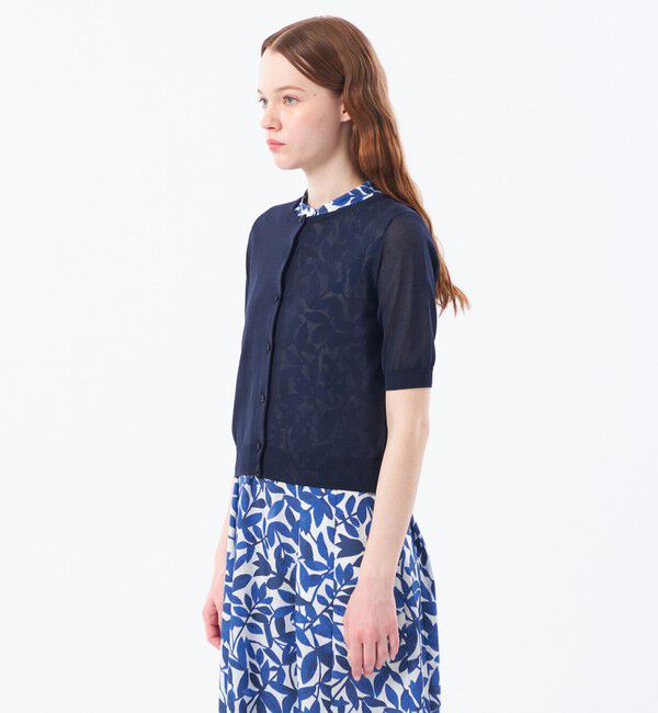 MACKINTOSH PHILOSOPHY「【Heavenly Sheer Knit】 ハーフスリーブカーディガン」|ニット・セーター|