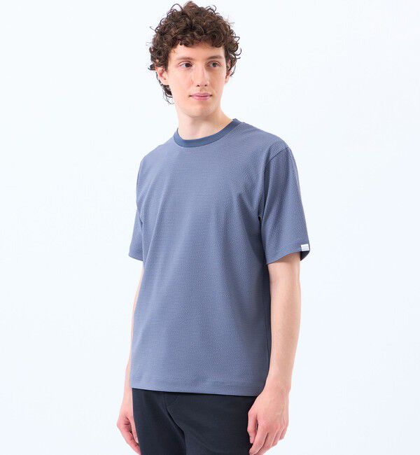 MACKINTOSH PHILOSOPHY「サッカージャージ クルーネック半袖Tシャツ」|Tシャツ・カットソー|ブルー