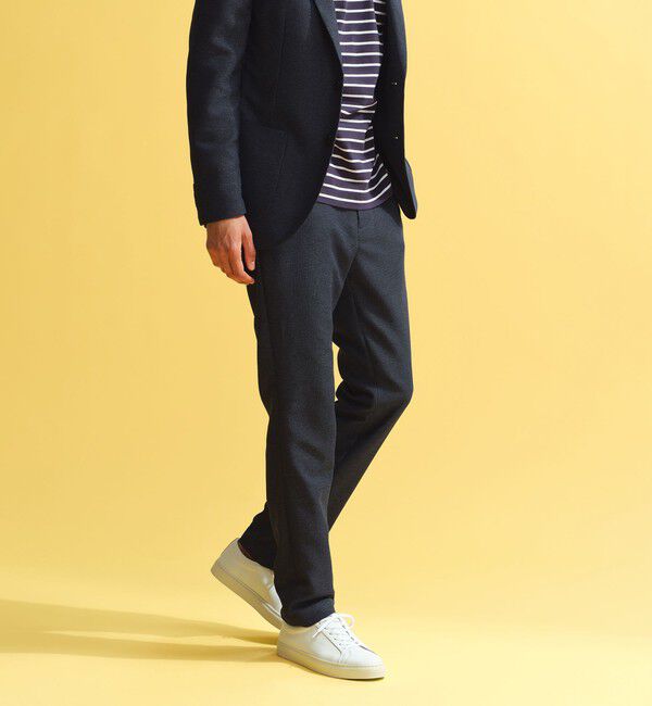 MACKINTOSH PHILOSOPHY「テーラードジャージーパンツ ライトウェイトカラミ」|スラックス|ネイビー