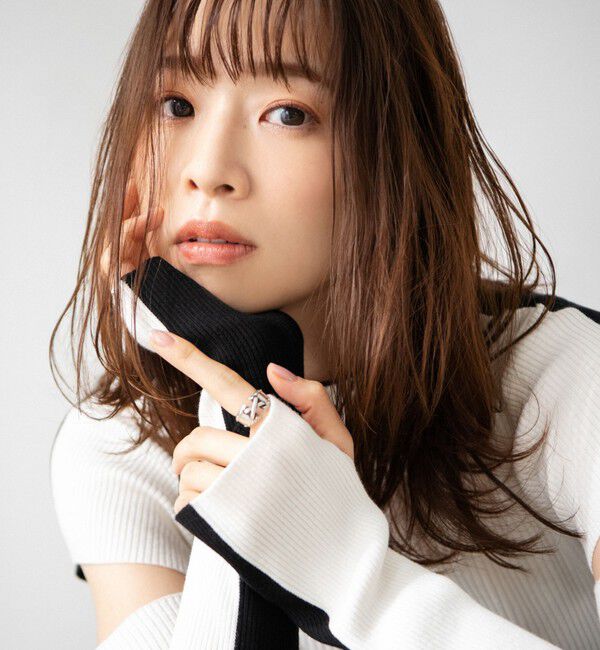  「【石井亜美AmiIshiiコラボ】アームウォーマーニットプルオーバー」|ニット・セーター|