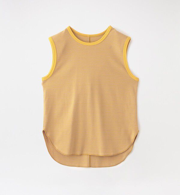  「フライスボーダーノースリーブ」|Tシャツ・カットソー|イエロー