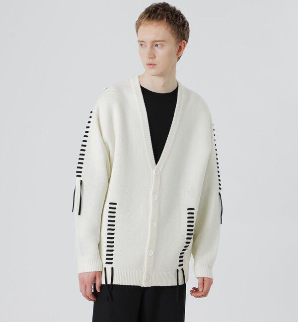  「【UNISEX】ポイントスレッドカーディガン」|ニット・セーター|ホワイト2