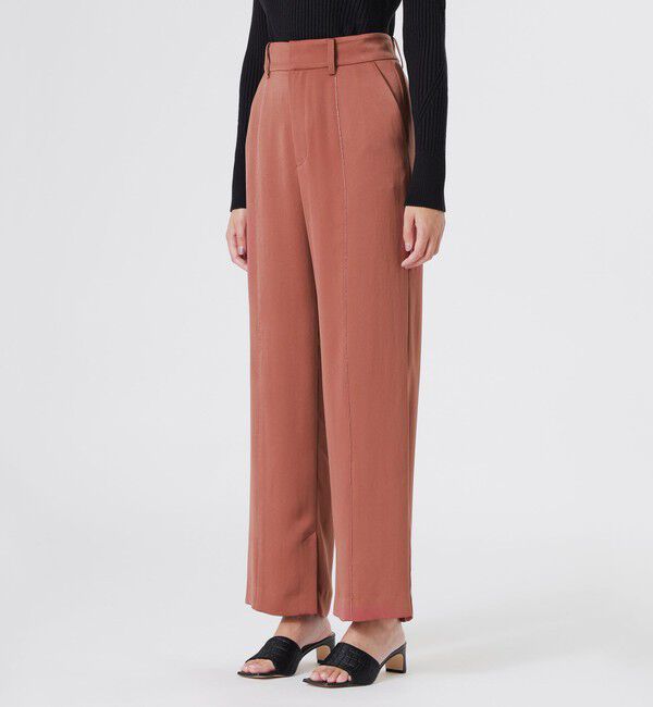  「サテンストレートパンツ」|スラックス|