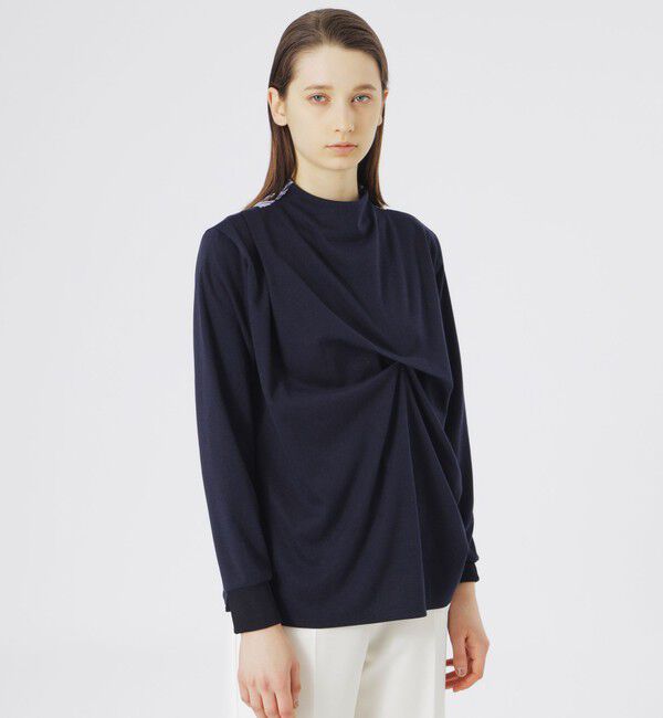  「タックプルオーバー」|Tシャツ・カットソー|ネイビー