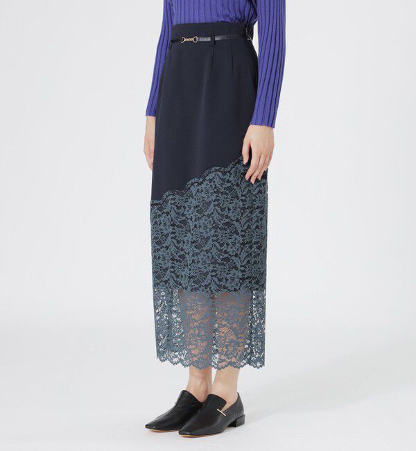  「レースコンビタイトスカート」|スカート|