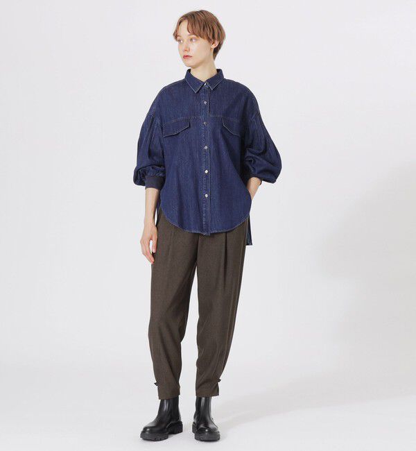  「バックプリーツデニムシャツ」|シャツ・ブラウス|
