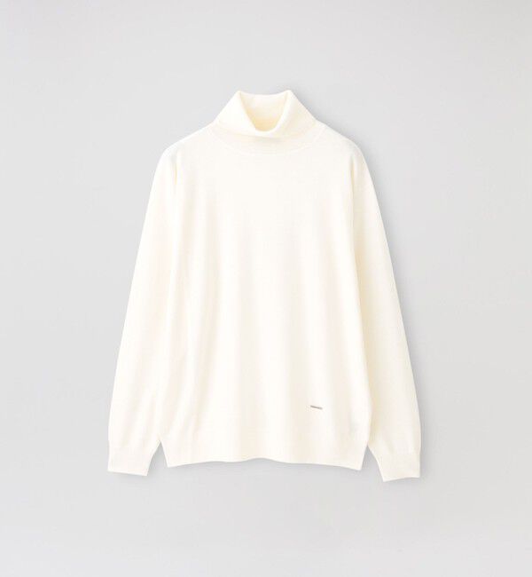  「ハイゲージウォッシャブルタートル」|ニット・セーター|ホワイト