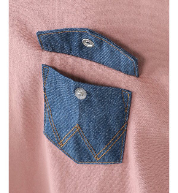 ikka kids「【キッズ】【親子おそろい】Wrangler ラングラーデニポケTパーカー（120~150cm）」|Tシャツ・カットソー|