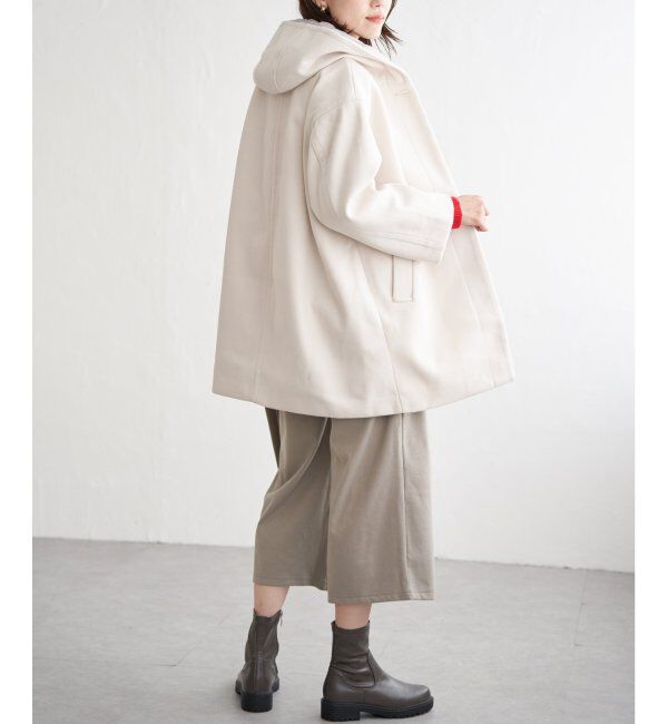 ikka「RENU メルトンミドル丈フードジャケット」|その他|