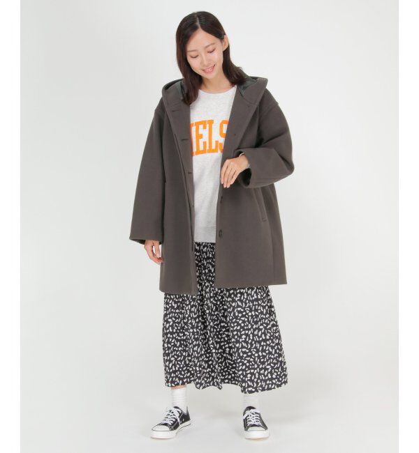 ikka「RENU メルトンミドル丈フードジャケット」|その他|