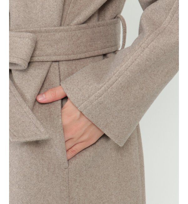 IKKA LOUNGE「ウールライクサッシュ付きテーラーコート」|その他|
