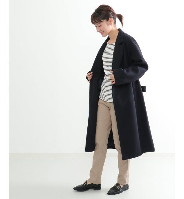 IKKA LOUNGE「ウールライクサッシュ付きテーラーコート」|その他|