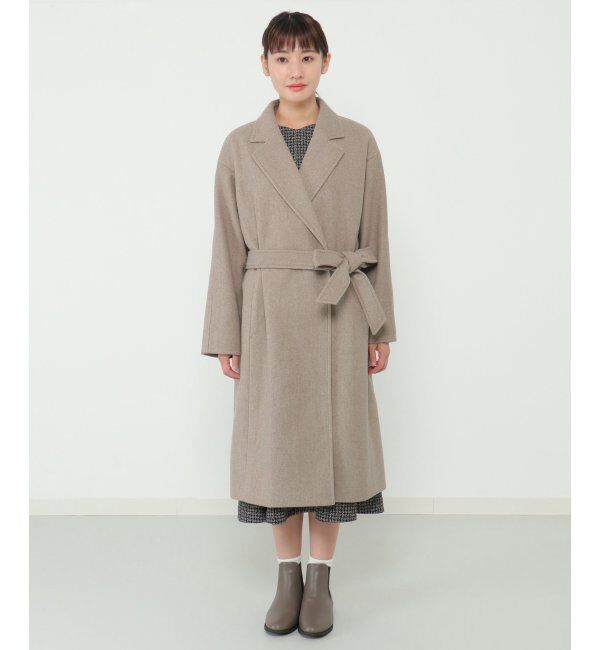 IKKA LOUNGE「ウールライクサッシュ付きテーラーコート」|その他|