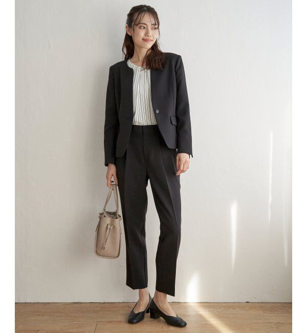 IKKA LOUNGE「【洗濯機で洗える／セットアップ対応】ウォッシャブルキーネックジャケット」|その他|