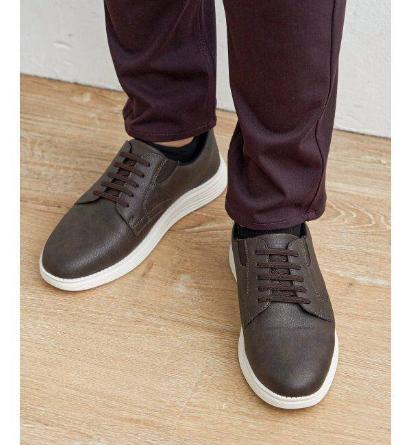 ikka「レザータッチコンフォートスニーカー」|その他|Dkブラウン
