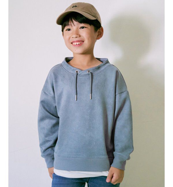 ikka kids「【親子おそろい】GOKU楽フェイクスエードルーイカラーレイヤードプルオーバー（120~160cm）」|Tシャツ・カットソー|