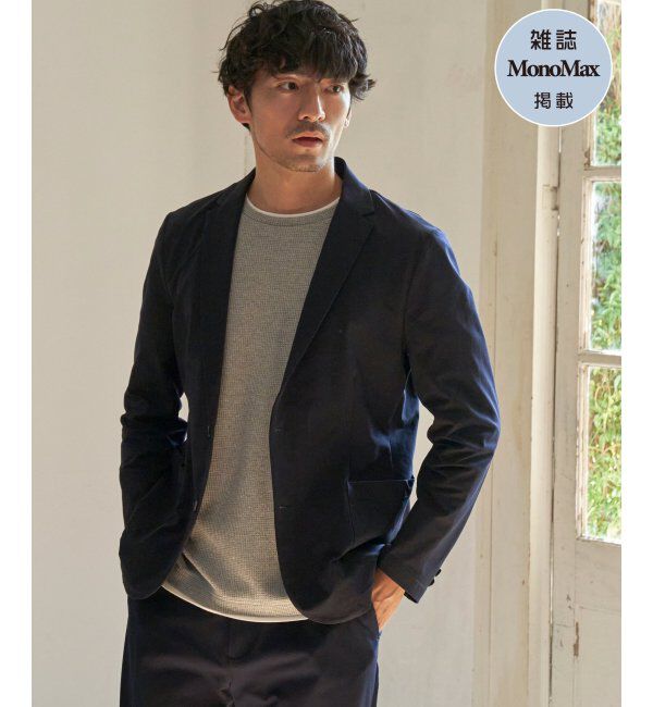 IKKA LOUNGE「【雑誌MonoMax4月号掲載】GOKUラクワークソッカンカノコJKT」|テーラードジャケット|ネイビーブルー