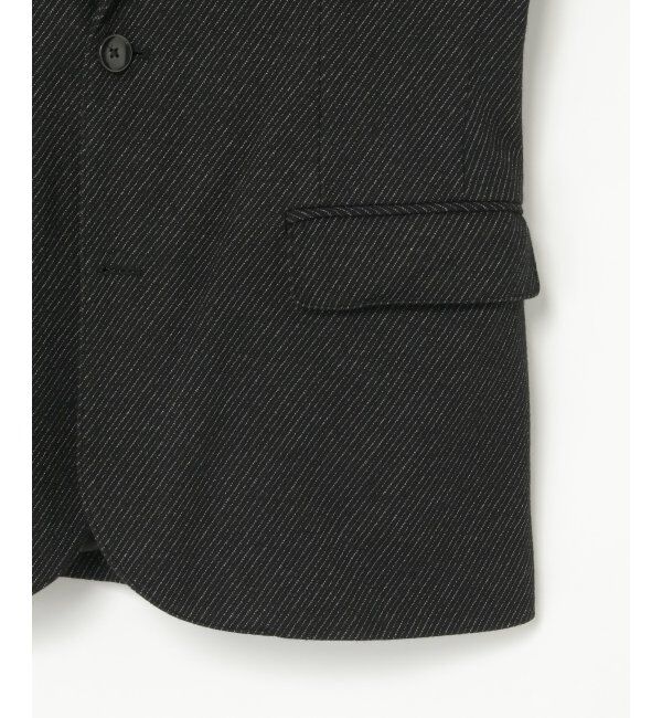 IKKA LOUNGE「【セットアップ対応】BLKウールミックスジャージジャケット」|テーラードジャケット|