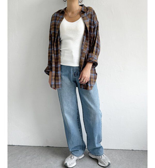 Lbc with Life「配色ボタンチェックネルシャツ」|シャツ・ブラウス|