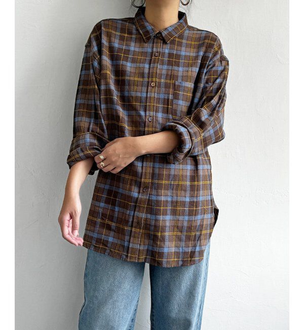 Lbc with Life「配色ボタンチェックネルシャツ」|シャツ・ブラウス|