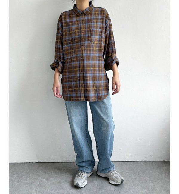 Lbc with Life「配色ボタンチェックネルシャツ」|シャツ・ブラウス|