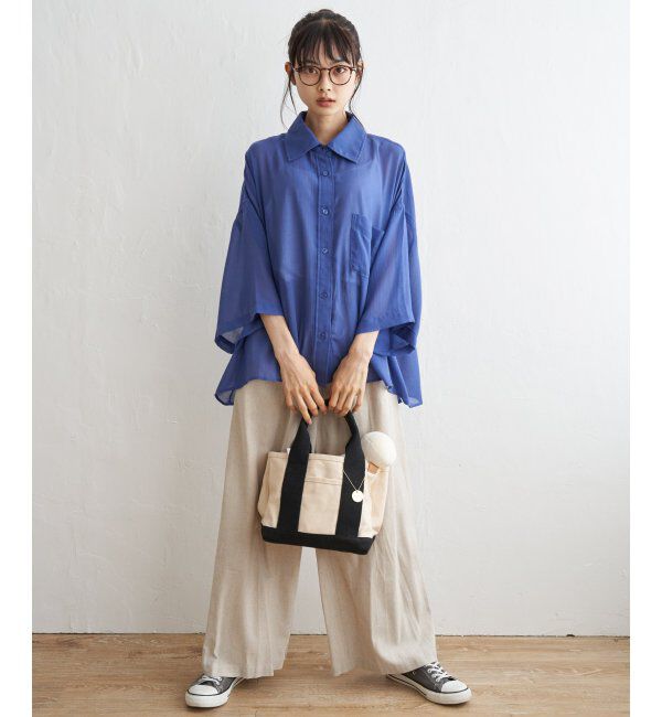 Lbc with Life「シアーボックスシルエットシャツ」|シャツ・ブラウス|