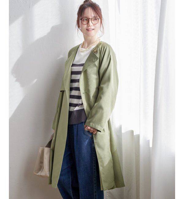 Lbc with Life「ノーカラーガンパッチゆるコート」|その他|