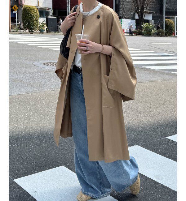 Lbc with Life「ノーカラーガンパッチゆるコート」|その他|