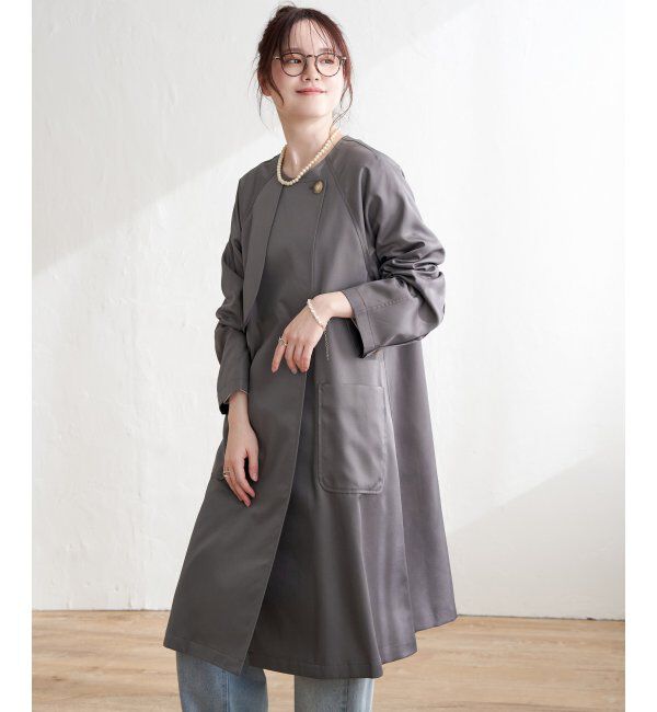 Lbc with Life「ノーカラーガンパッチゆるコート」|その他|