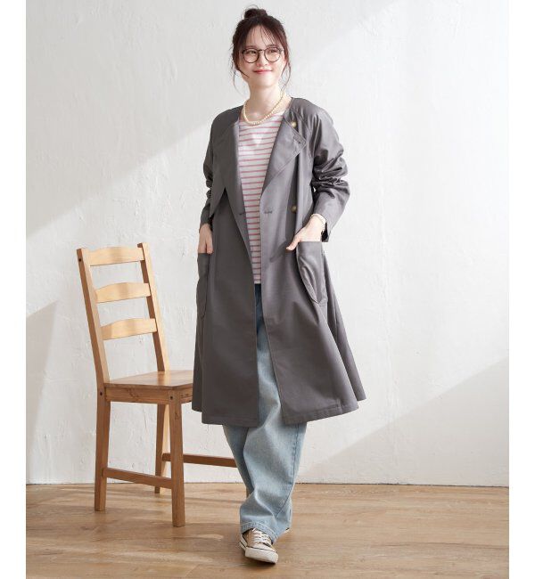 Lbc with Life「ノーカラーガンパッチゆるコート」|その他|