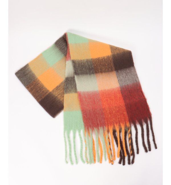 VENCE share style「マルチカラーチェックビッグストール」|バンダナ・スカーフ|