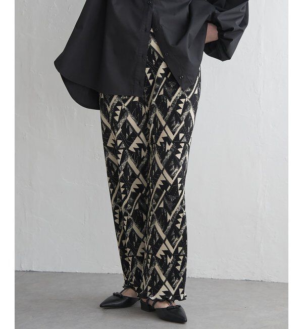 VENCE share style「スムースプリーツパンツ」|デニム|