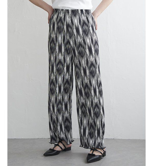 VENCE share style「スムースプリーツパンツ」|デニム|