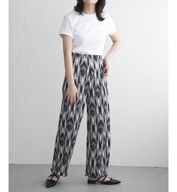 VENCE share style「スムースプリーツパンツ」|デニム|