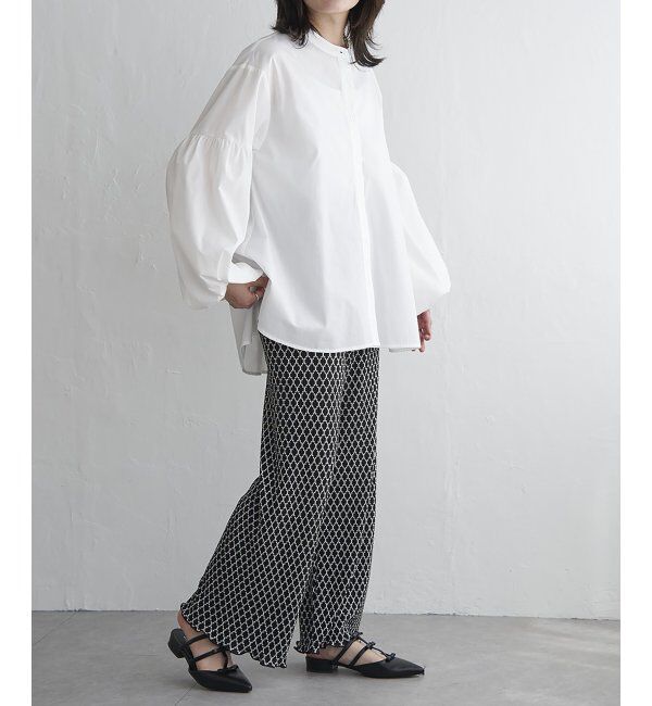 VENCE share style「スムースプリーツパンツ」|デニム|