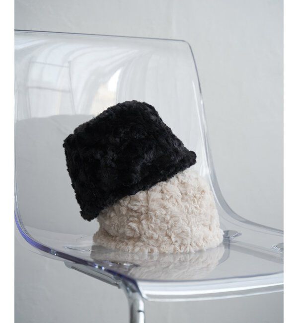 VENCE share style「ファーカールロシアンハット」|その他|ブラック