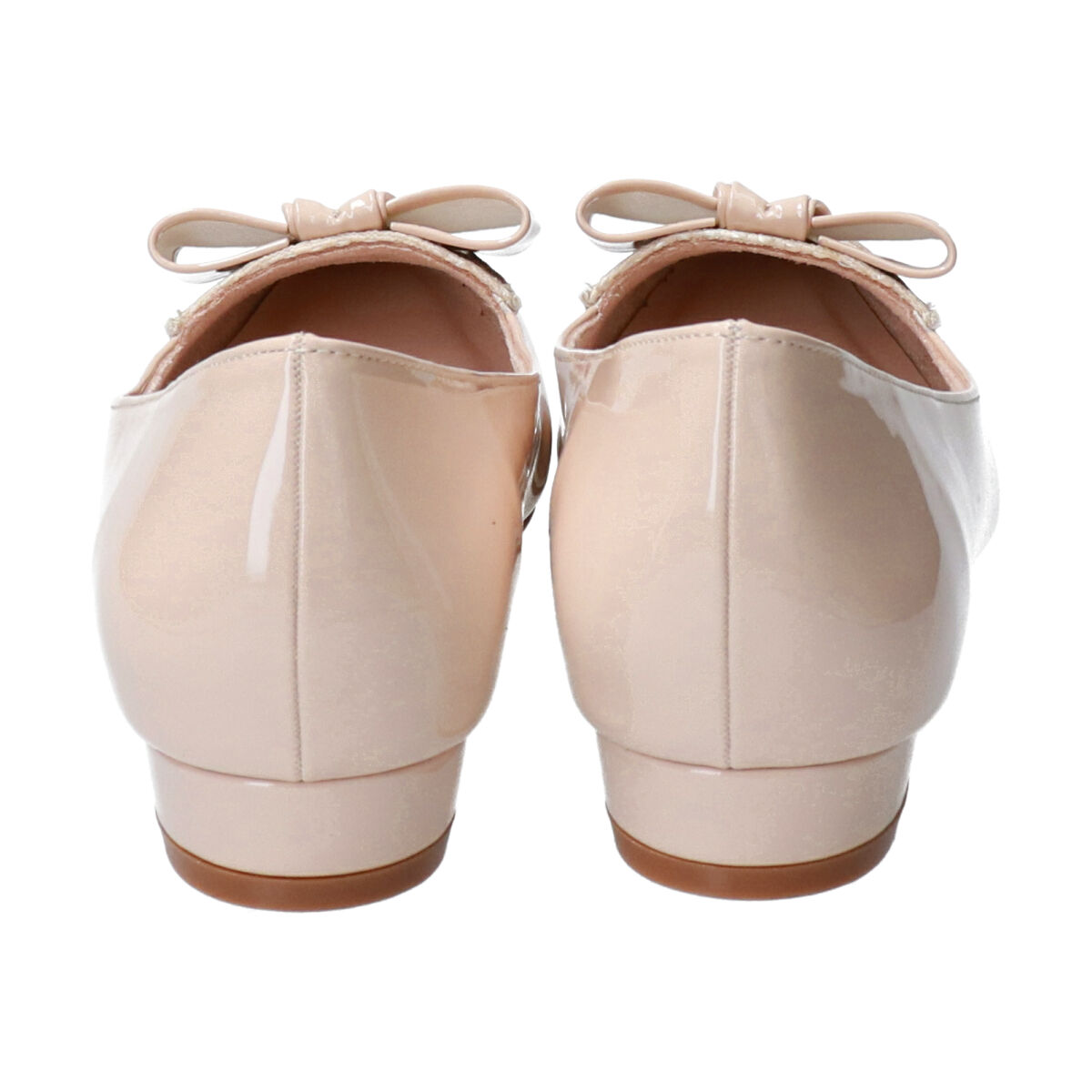 Bridget Birkin「【Bridget Birkin】ラフィアコンビエナメルリボンパンプス」|パンプス|