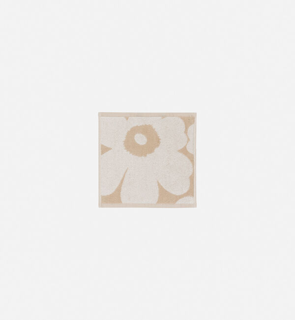 Marimekko「Unikko ミニタオル 30x30cm」|タオル|ベージュ&times;ホワイト