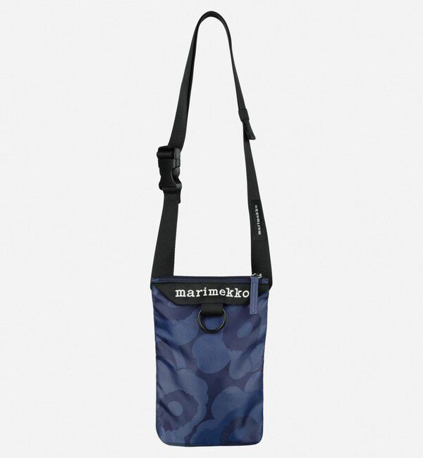 Marimekko「Neat Phone Pocket Unikko ショルダーバッグ」|ショルダー・メッセンジャー|ダークブルー&times;ブルー