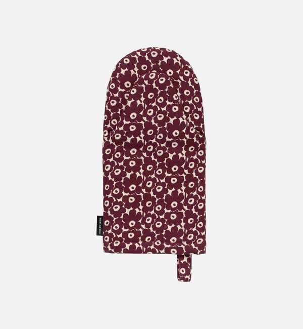 Marimekko「Pikkuinen Unikko ミトン」|その他|バーガンディ&times;麻