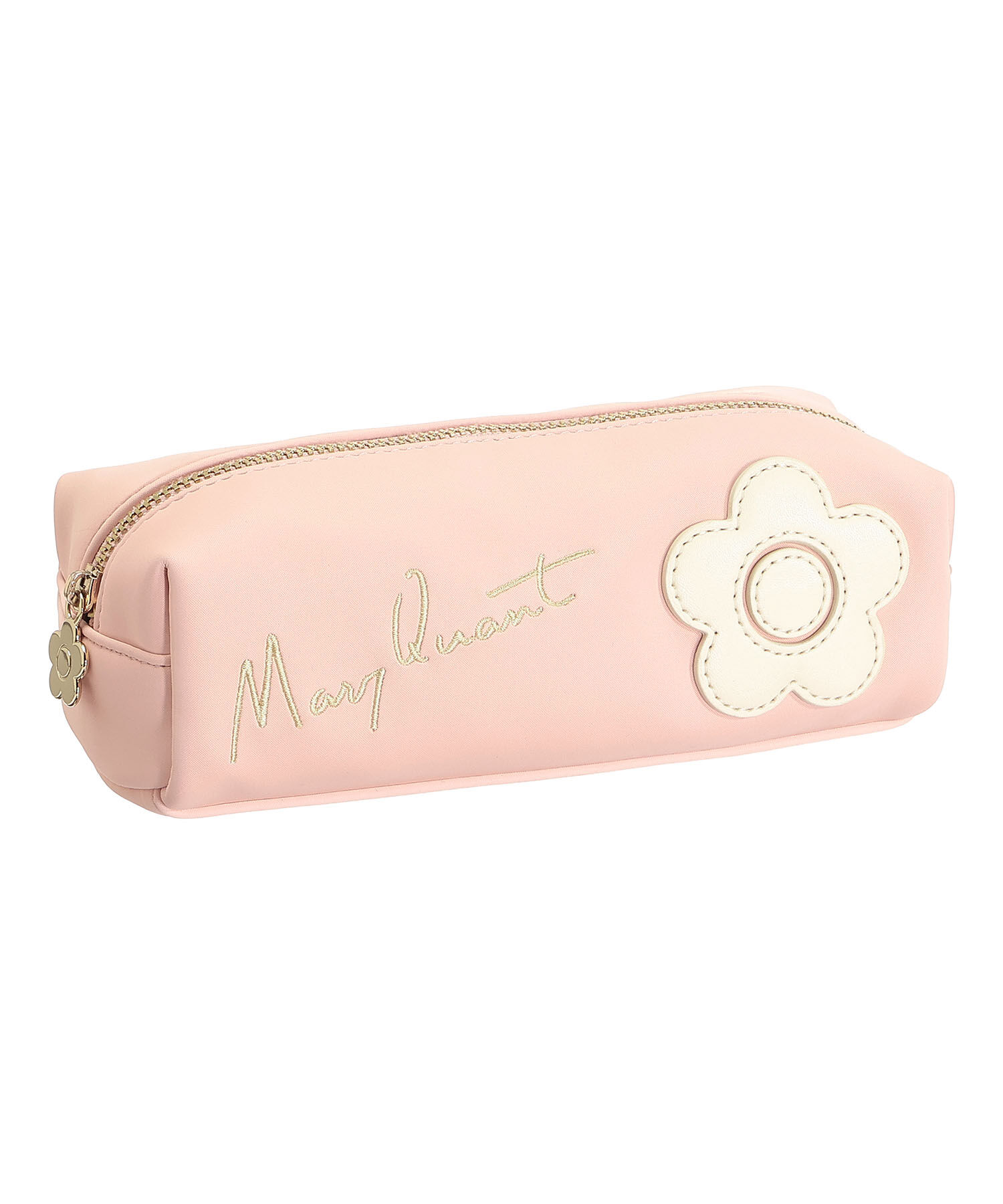 MARY QUANT「サインロゴデイジーパッチ スクエアペンケース」|ポーチ|ピンク