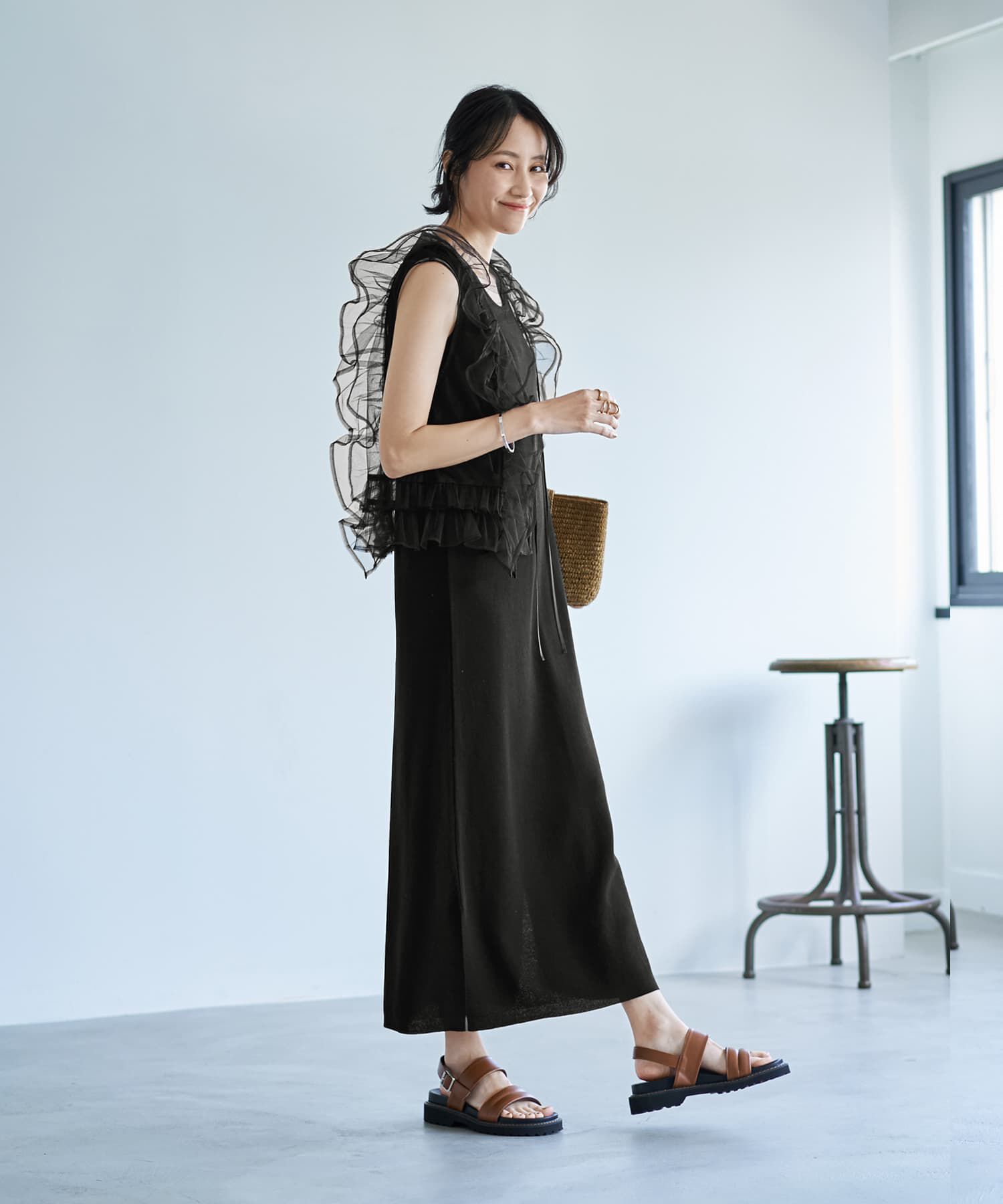 STYLE DELI「チュールフリルベスト」|ベスト・ジレ|