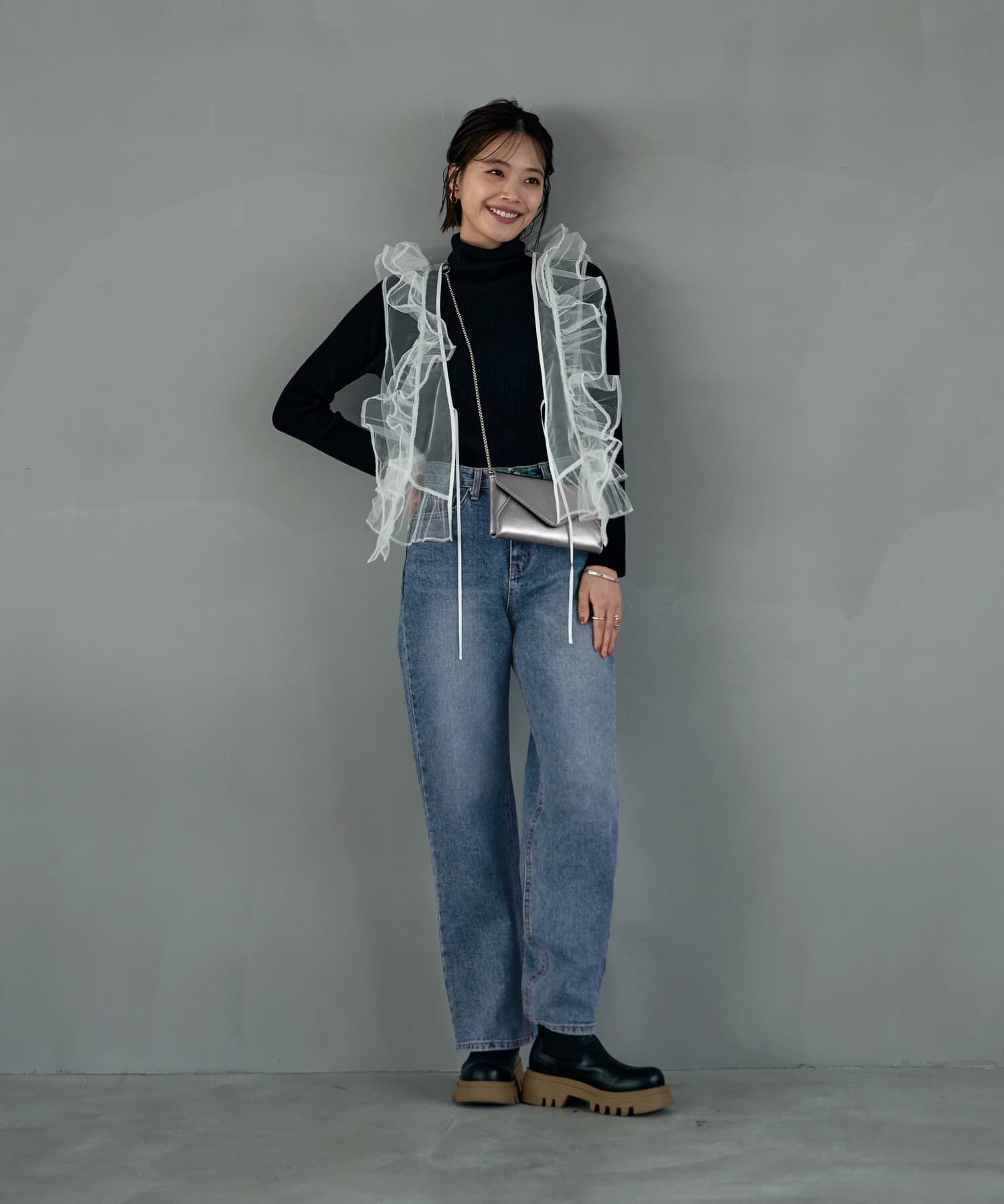 STYLE DELI「チュールフリルベスト」|ベスト・ジレ|