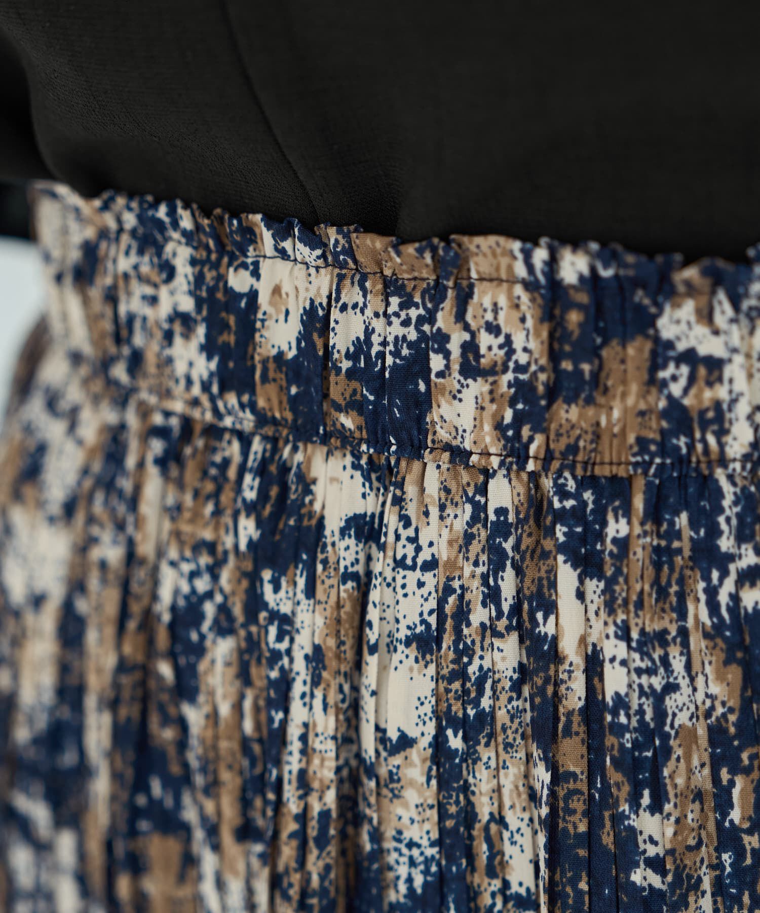 STYLE DELI「カラーMIX柄フェードアウトプリーツスカート」|フレア|