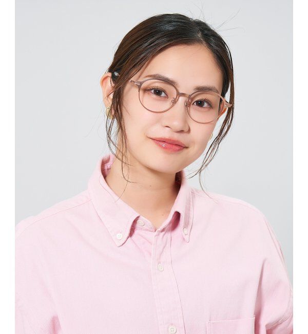  「ボストン型メガネ｜レディース 女性用 可愛い リボン パステル｜Zoff｜SWEET レンズ交換券付」|メガネ|ピンク2